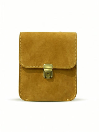 Pull Up Leather Cross Body Bag Camel
