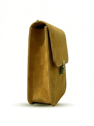 Pull Up Leather Cross Body Bag Camel